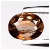 0.42ct 4.8x3.5mm VS Oval Natural Champagne Zircon