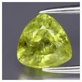 1.35ct 6.5x6.5mm Trillion Natural Green Grossular