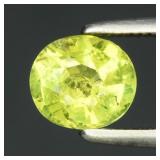 0.70ct 5.7x5mm Oval Natural Green Tourmaline - Unh