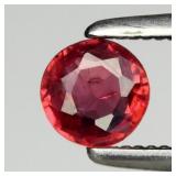 0.35ct 4.2mm Round Natural Orangish Pink Sapphire