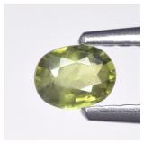 0.24ct 4x3.2mm Oval Natural Green Sapphire - Heate