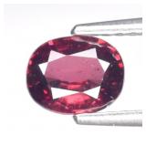 1.15ct 6.5x5mm Oval Natural Purplish Pink Rhodolit