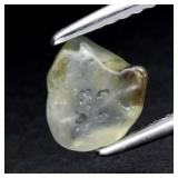 1.39ct 7x6.4mm Rough Unheated Green Sapphire, Mada
