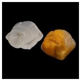Pair 2pcs 35.36ct 19.5x13mm Turtle Carving Natural