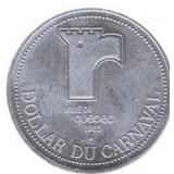 1985 Carnaval De Quebec Trade Dollar