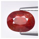 1.77ct 7.3x5.5mm Oval Natural Medium Orange Spessa