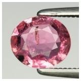0.65ct 6.5x5.5mm Oval Natural Pink Tourmaline - Un