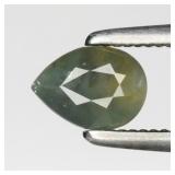 0.56ct 5.5x4mm Pear Natural Bluish Green Sapphire