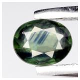 0.29ct 4.5x3.5mm Oval Natural Blue Green Sapphire