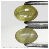 0.62ct Oval Cabochon Natural Green Cat's Eye Chrys