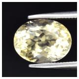 2.20ct 9.2x7mm VS Oval Natural Yellow Quartz - Afr
