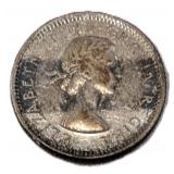 Silver 1960 Canada 10ï¿½ Coin
