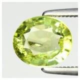 1.03ct 7.3x6.7mm VS Oval Natural Green Tourmaline