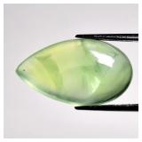8.34ct 19.3x11mm Pear Cabochon Natural Green Prehn