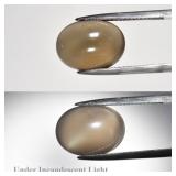 7.08ct Oval Cabochon Natural Yellowish Purple Cat'