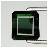2.98ct 8x7.5mm Octagon Natural Green Tourmaline -