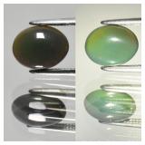 0.80ct Oval Cabochon Natural Black Opal - Rainbow
