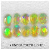 Oval Cut AAA Floral Flash Play Of Color Crystal Fi