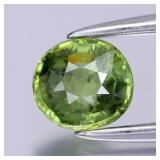 0.44ct 4.7x4.3mm Oval Natural Green Demantoid Garn