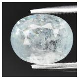 1.43ct 8.5x6.8mm Oval Natural Light Blue Aquamarin