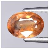 1.14ct 7.2x5mm Oval Natural Yellow Zircon - Unheat