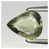 1.14ct 8x6.3mm Pear Natural Green Sapphire - Unhea
