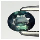 0.39ct 5x3.8mm Oval Natural Blue Green Sapphire -
