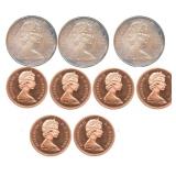 Lot of 10 Random 1967 Canada Centennial Coins
