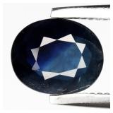 0.79ct 6.5x5.2mm Oval Natural Blue Sapphire - Heat