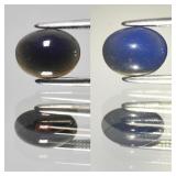 0.85ct 8x6.2mm Oval Cabochon Natural Black Opal -