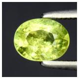 0.54ct 6x4.5mm Oval Natural Green Tourmaline - Unh