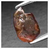 1.52ct 8.6x5.6mm Rough Unheated Greenish Orange Sa