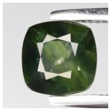 0.88ct 5.5x5.5mm Cushion Natural Blue Green Sapphi