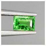 Baguette Cut Unheated Tsavorite Garnet 0.32ct 4.5x