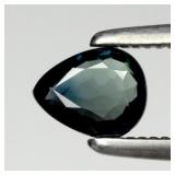 0.34ct 5x4mm VS Pear Natural Green Blue Sapphire -