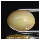 1.27ct 9x7mm Oval Cabochon Natural Opal - Spectral
