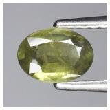 0.66ct 6.7x4.7mm Oval Natural Green Sapphire - Hea