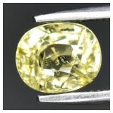 1.52ct 6.5x5.5mm Oval Natural Yellowish Green Gros