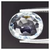 1.41ct VS Oval Natural Very Light Blue Aquamarine