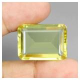 Octagon Cut Natural Unheated Lemon Quartz Brazil 2