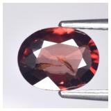 1.66ct Oval Natural Pinkish Champagne Zircon - Unh