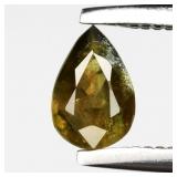0.36ct Pear Natural Yellowish Green Sapphire - Unh