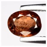 0.46ct 5x3.7mm Oval Natural Champagne Zircon - Unh