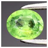 0.48ct 5.5x4.5mm Oval Natural Green Demantoid Garn
