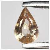 0.34ct 5.2x3.3mm Pear Natural Light Champagne Zirc