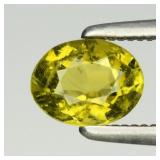 0.54ct 5.8x4.5mm Oval Natural Yellowish Green Tour