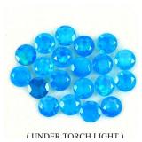 Round Natural Hot Rainbow Blue Fire Opal Ethiopia
