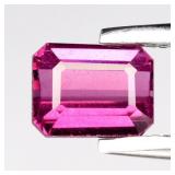 0.88ct Octagon Natural Purplish Pink Rhodolite Gar