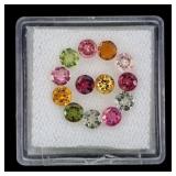 Mandala Round Cut Natural Multi Color Tourmaline 1