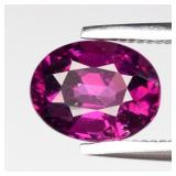 1.39ct 7x5.5mm Oval Natural Pinkish Purple Rhodoli